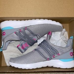 Adidas youth running shoes grey size 5 lite racer adapt